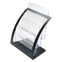 Deflecto 3-Tier Literature Holder, Leaflet Size, 11.25w x 6.94d x 13.31h, Black (693704)