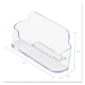 Deflecto Horizontal Business Card Holder, Holds 50 Cards, 3.88 x 1.38 x 1.81, Plastic, Clear (70101)