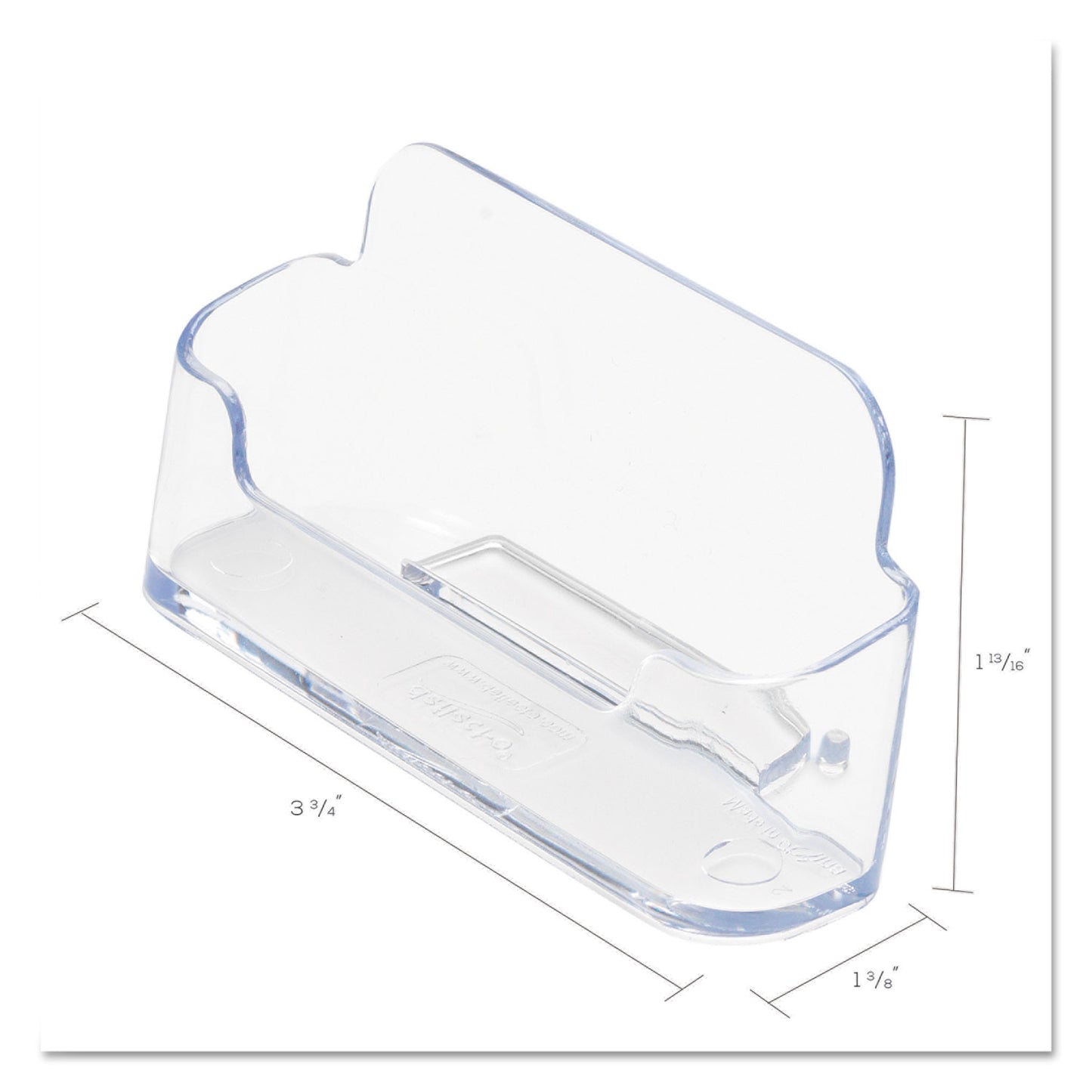 Deflecto Horizontal Business Card Holder, Holds 50 Cards, 3.88 x 1.38 x 1.81, Plastic, Clear (70101)