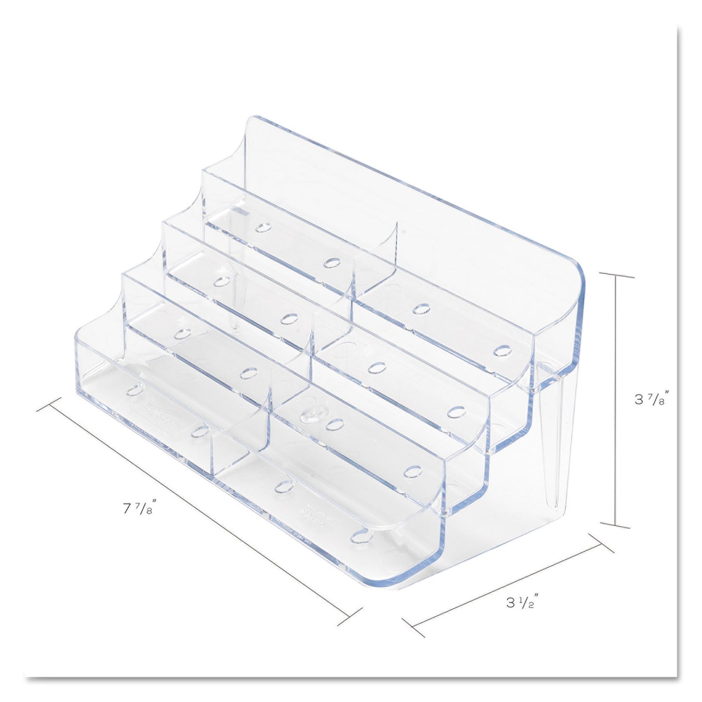 Deflecto 8-Pocket Business Card Holder, Holds 400 Cards, 7.78 x 3.5 x 3.38, Plastic, Clear (70801)