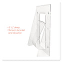 Deflecto Stand-Tall Wall-Mount Literature Rack, Leaflet, 4.56w x 3.25d x 11.88h, Clear (55601)