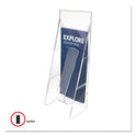 Deflecto Stand-Tall Wall-Mount Literature Rack, Leaflet, 4.56w x 3.25d x 11.88h, Clear (55601)
