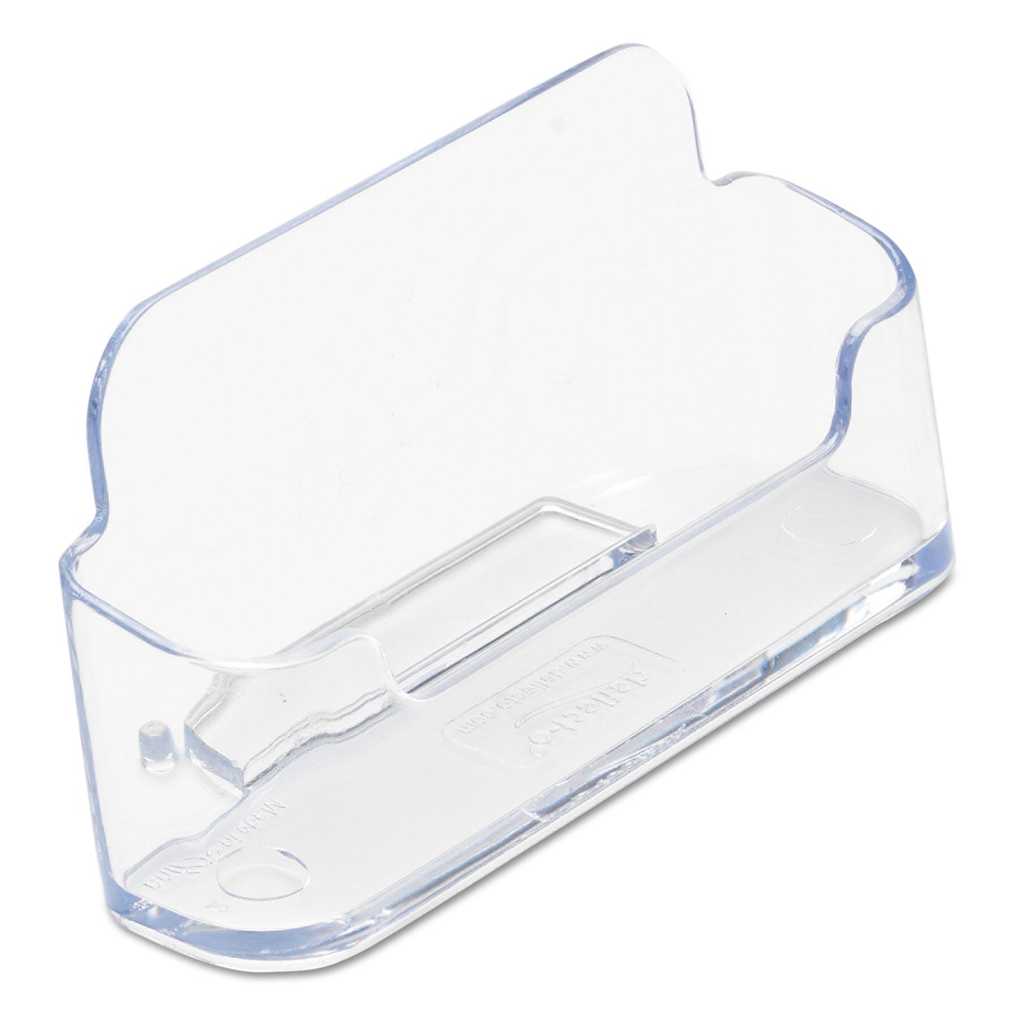 Deflecto Horizontal Business Card Holder, Holds 50 Cards, 3.88 x 1.38 x 1.81, Plastic, Clear (70101)