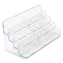 Deflecto 8-Pocket Business Card Holder, Holds 400 Cards, 7.78 x 3.5 x 3.38, Plastic, Clear (70801)