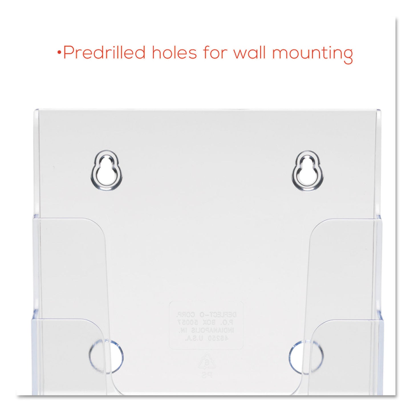 Deflecto 4-Compartment DocuHolder, Booklet Size, 6.88w x 6.25d x 10h, Clear (77901)
