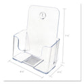 Deflecto DocuHolder for Countertop/Wall-Mount, Booklet Size, 6.5w x 3.75d x 7.75h, Clear (74901)