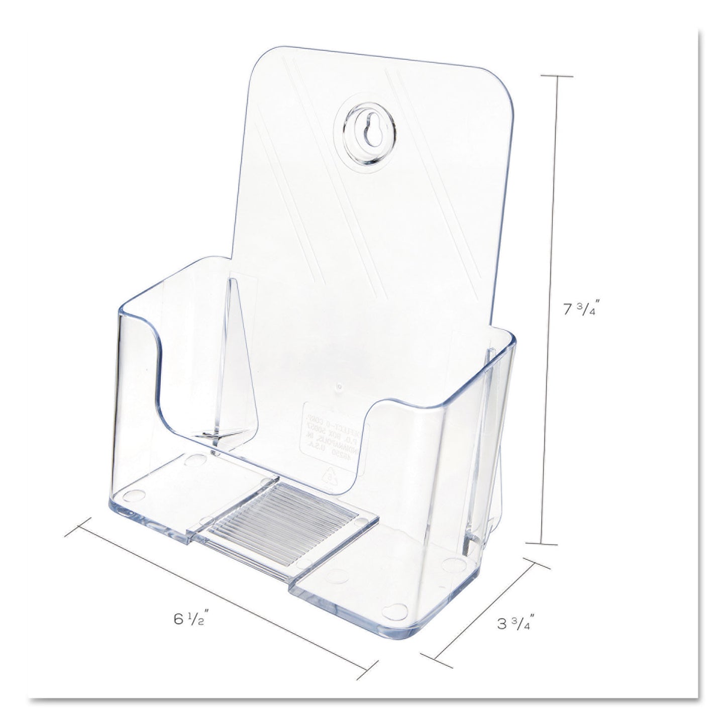 Deflecto DocuHolder for Countertop/Wall-Mount, Booklet Size, 6.5w x 3.75d x 7.75h, Clear (74901)