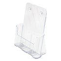 Deflecto DocuHolder for Countertop/Wall-Mount, Magazine, 9.25w x 3.75d x 10.75h, Clear (77001)