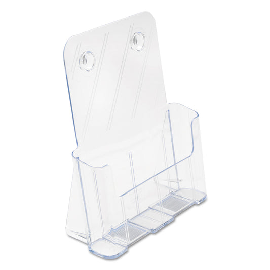 Deflecto DocuHolder for Countertop/Wall-Mount, Magazine, 9.25w x 3.75d x 10.75h, Clear (77001)