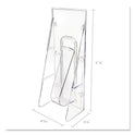 Deflecto Stand-Tall Wall-Mount Literature Rack, Leaflet, 4.56w x 3.25d x 11.88h, Clear (55601)
