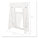 Deflecto Stand-Tall Wall-Mount Literature Rack, Magazine, 9.13w x 3.25d x 11.88h, Clear (55501)