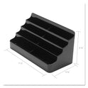 Deflecto 8-Tier Recycled Business Card Holder, Holds 400 Cards, 7.88 x 3.88 x 3.38, Plastic, Black (90804)