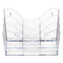 Deflecto 3-Tier Document Organizer w/6 Removable Dividers, 14w x 3.5d x 11.5h, Clear (47631)