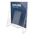 Deflecto Stand-Tall Wall-Mount Literature Rack, Magazine, 9.13w x 3.25d x 11.88h, Clear (55501)