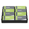 Deflecto 8-Tier Recycled Business Card Holder, Holds 400 Cards, 7.88 x 3.88 x 3.38, Plastic, Black (90804)