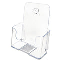 Deflecto DocuHolder for Countertop/Wall-Mount, Booklet Size, 6.5w x 3.75d x 7.75h, Clear (74901)