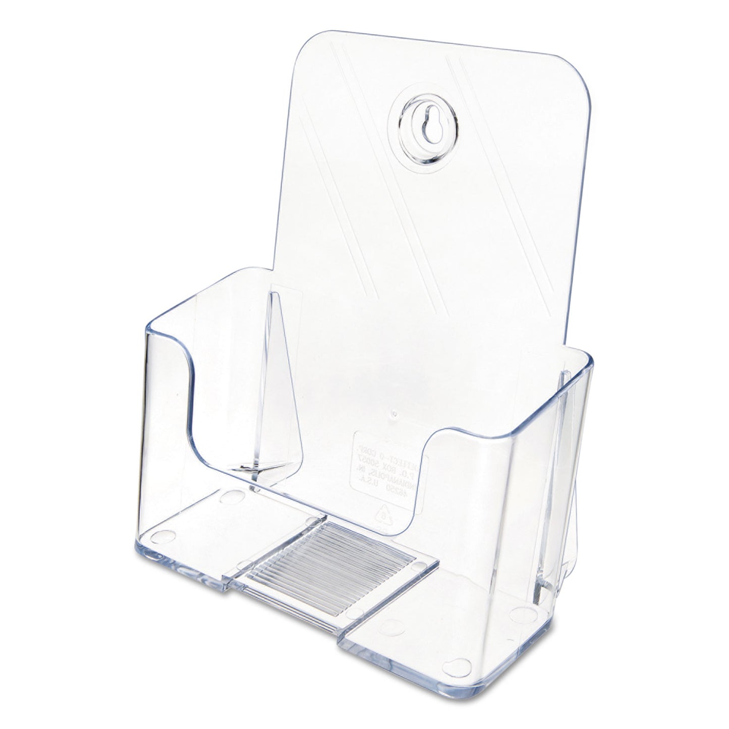 Deflecto DocuHolder for Countertop/Wall-Mount, Booklet Size, 6.5w x 3.75d x 7.75h, Clear (74901)