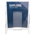 Deflecto Stand-Tall Wall-Mount Literature Rack, Magazine, 9.13w x 3.25d x 11.88h, Clear (55501)