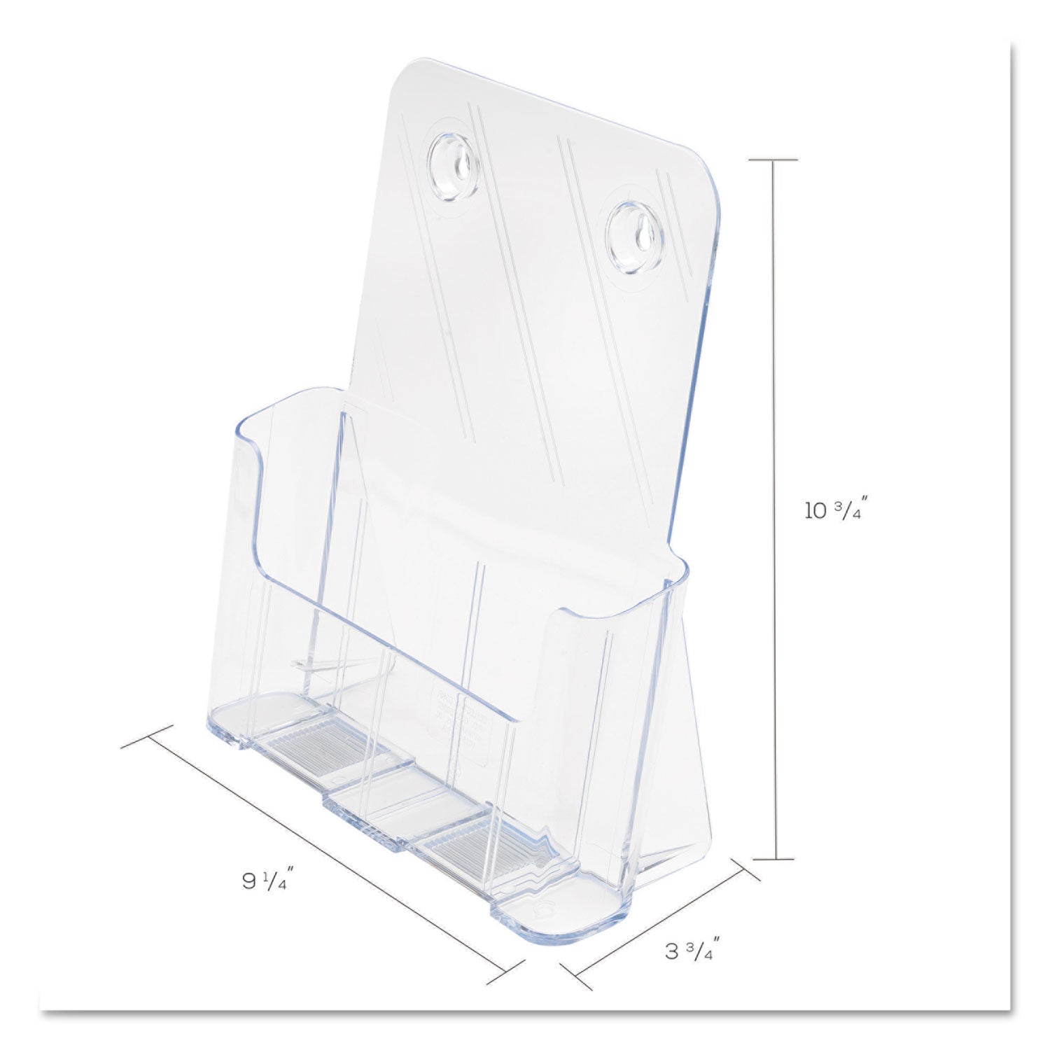 Deflecto DocuHolder for Countertop/Wall-Mount, Magazine, 9.25w x 3.75d x 10.75h, Clear (77001)