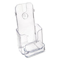 Deflecto DocuHolder for Countertop/Wall-Mount w/Card Holder, 4.38w x 4.25d x 7.75h, Clear (78601)