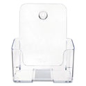 Deflecto DocuHolder for Countertop/Wall-Mount, Booklet Size, 6.5w x 3.75d x 7.75h, Clear (74901)