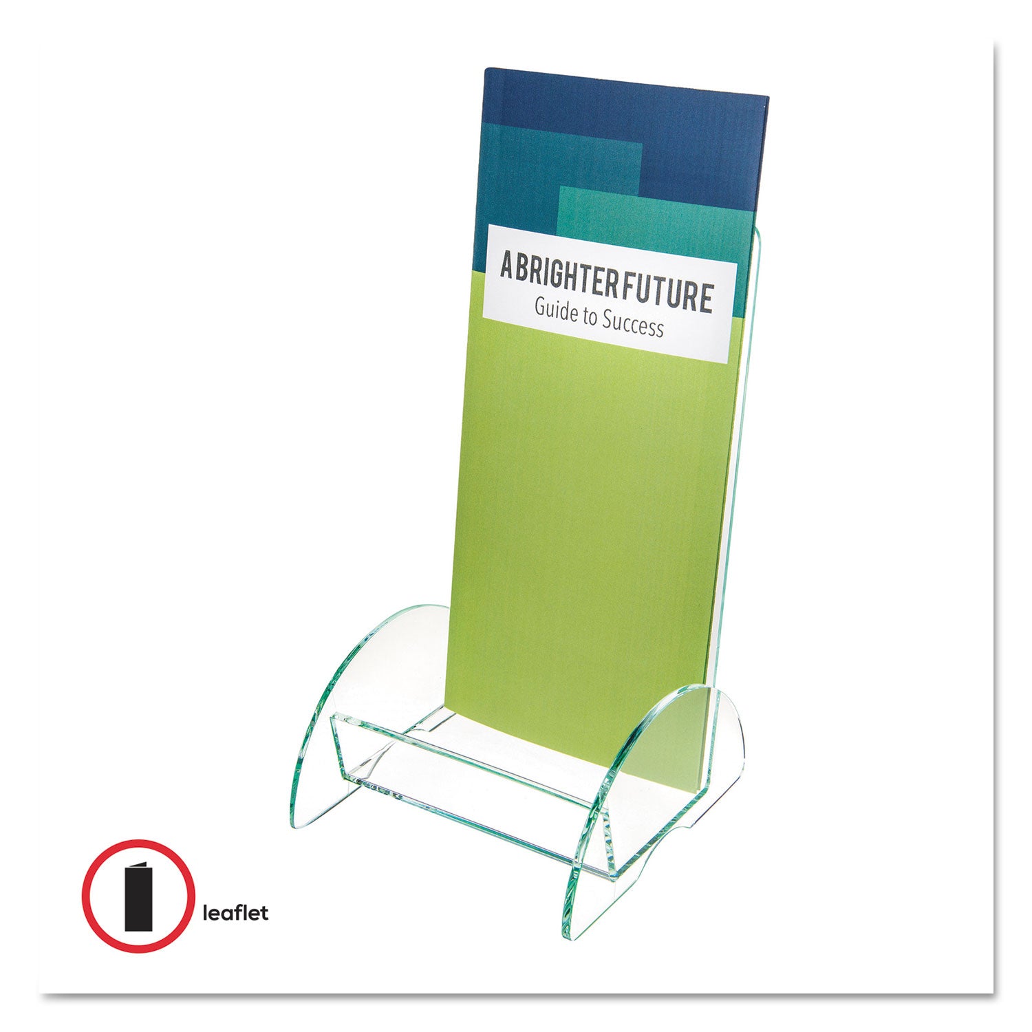 Deflecto Euro-Style DocuHolder, Leaflet Size, 4.5w x 4.5d x 7.88h, Green Tinted (775383)