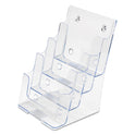Deflecto 4-Compartment DocuHolder, Booklet Size, 6.88w x 6.25d x 10h, Clear (77901)