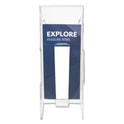 Deflecto Stand-Tall Wall-Mount Literature Rack, Leaflet, 4.56w x 3.25d x 11.88h, Clear (55601)