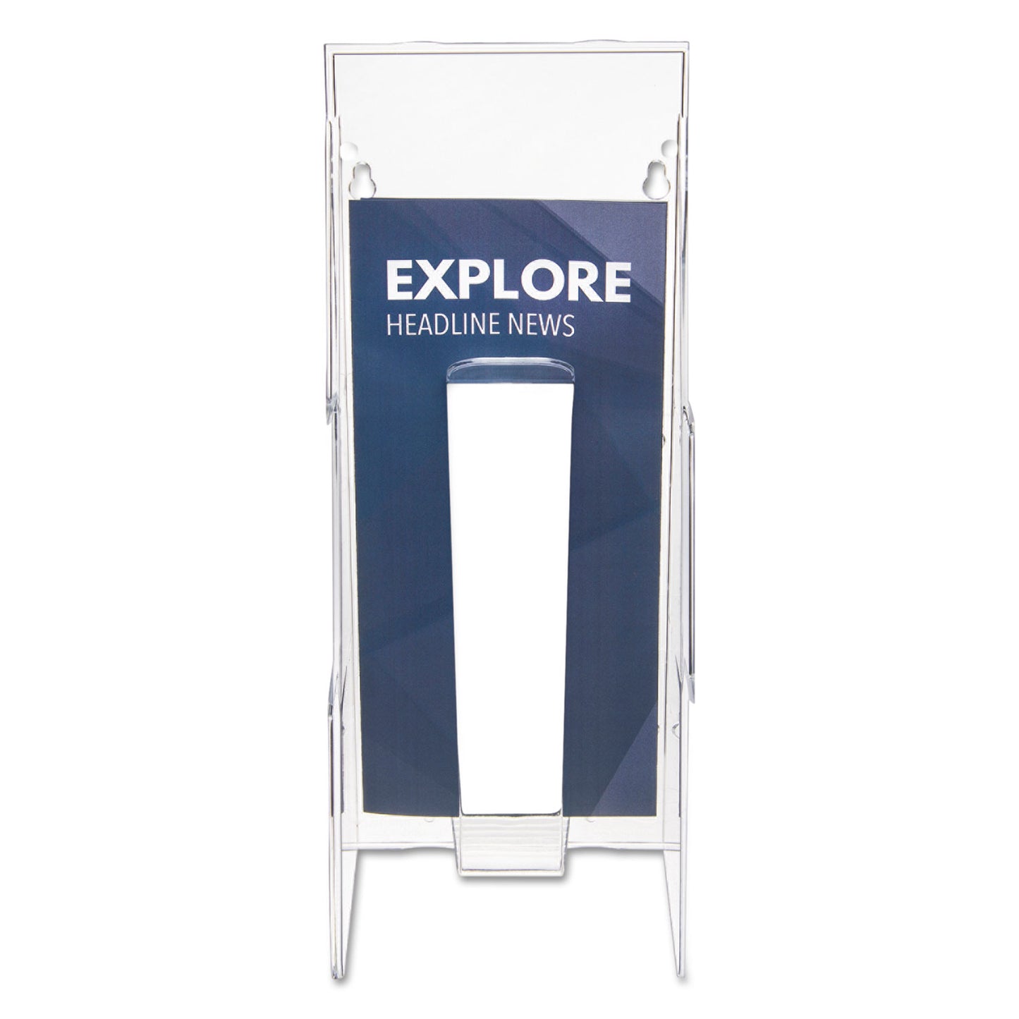 Deflecto Stand-Tall Wall-Mount Literature Rack, Leaflet, 4.56w x 3.25d x 11.88h, Clear (55601)