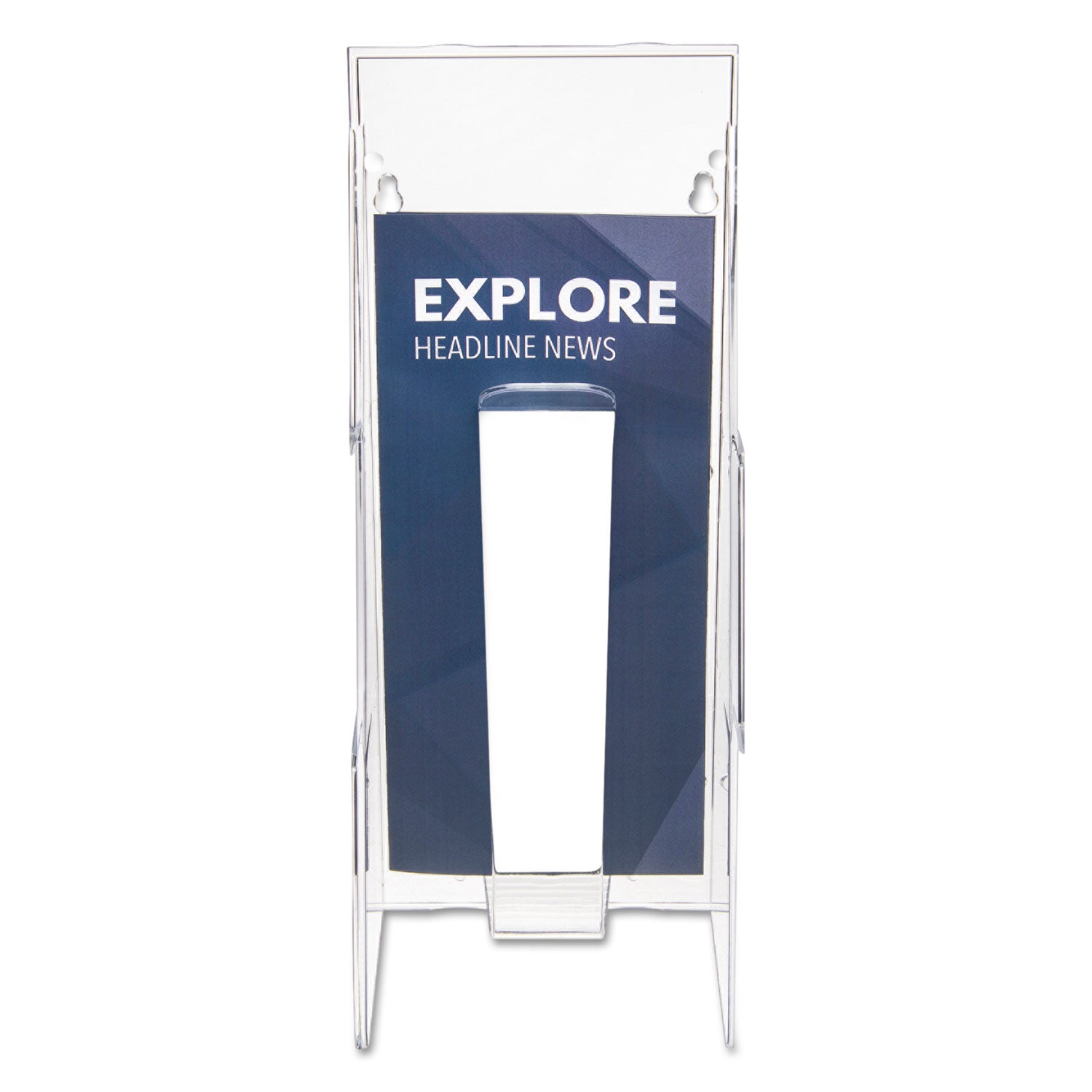 Deflecto Stand-Tall Wall-Mount Literature Rack, Leaflet, 4.56w x 3.25d x 11.88h, Clear (55601)