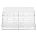 Deflecto 8-Pocket Business Card Holder, Holds 400 Cards, 7.78 x 3.5 x 3.38, Plastic, Clear (70801)