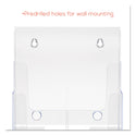 Deflecto 3-Compartment DocuHolder, Magazine Size, 9.5w x 6.25d x 12.63, Clear (77301)