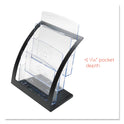 Deflecto 3-Tier Literature Holder, Leaflet Size, 11.25w x 6.94d x 13.31h, Black (693704)