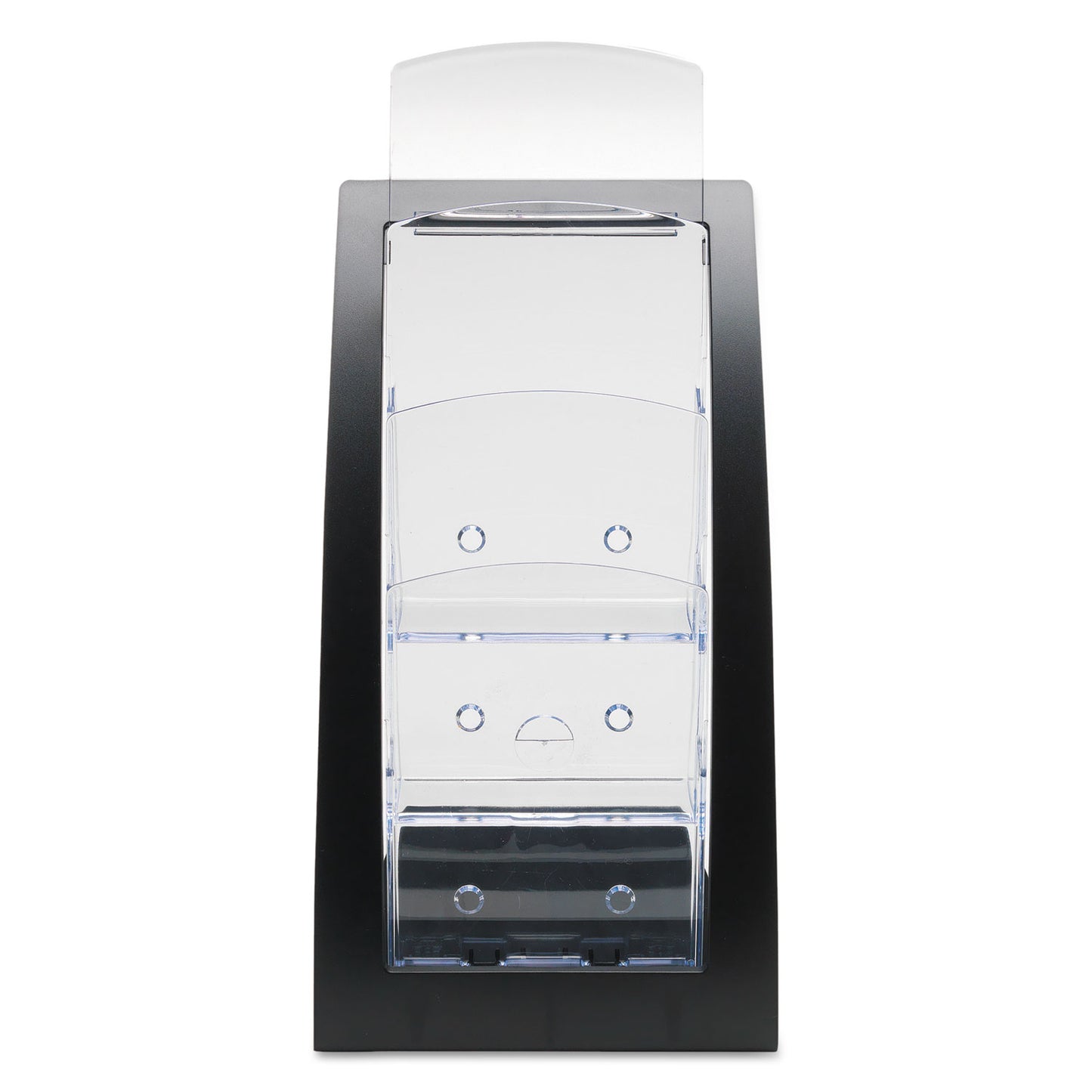 Deflecto 3-Tier Literature Holder, Leaflet Size, 6.75w x 6.94d x 13.31h, Black (693604)