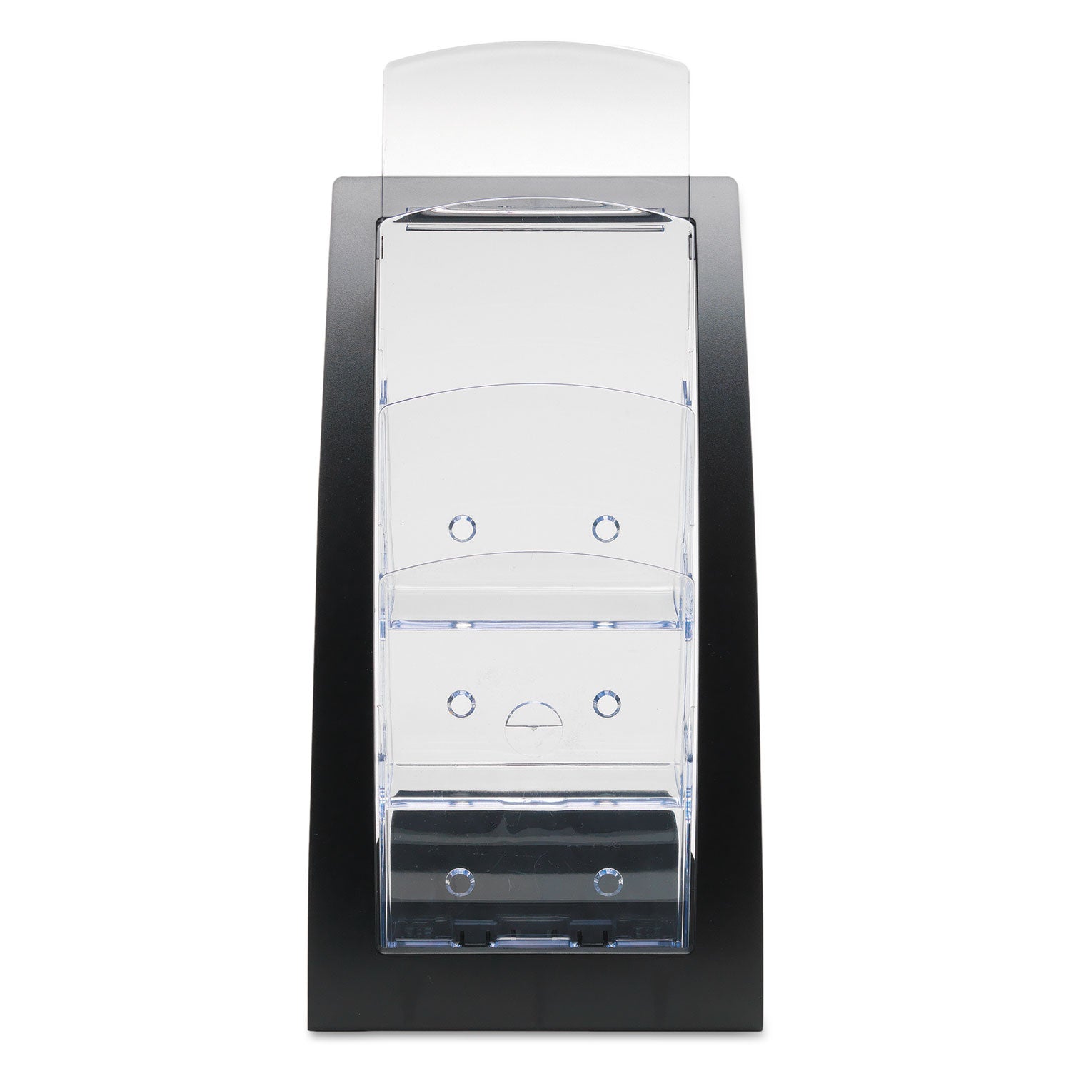 Deflecto 3-Tier Literature Holder, Leaflet Size, 6.75w x 6.94d x 13.31h, Black (693604)