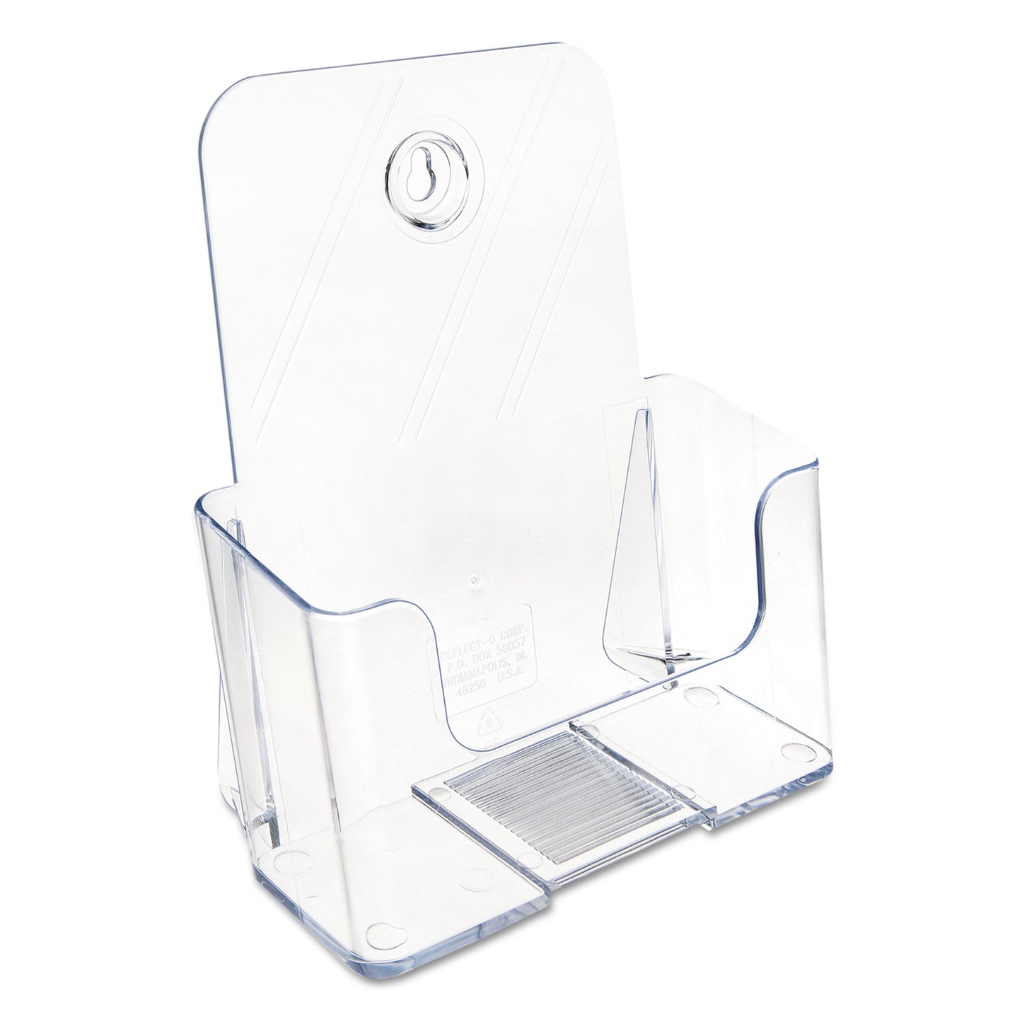 Deflecto DocuHolder for Countertop/Wall-Mount, Booklet Size, 6.5w x 3.75d x 7.75h, Clear (74901)