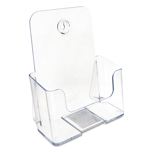 Deflecto DocuHolder for Countertop/Wall-Mount, Booklet Size, 6.5w x 3.75d x 7.75h, Clear (74901)