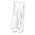 Deflecto Stand-Tall Wall-Mount Literature Rack, Leaflet, 4.56w x 3.25d x 11.88h, Clear (55601)