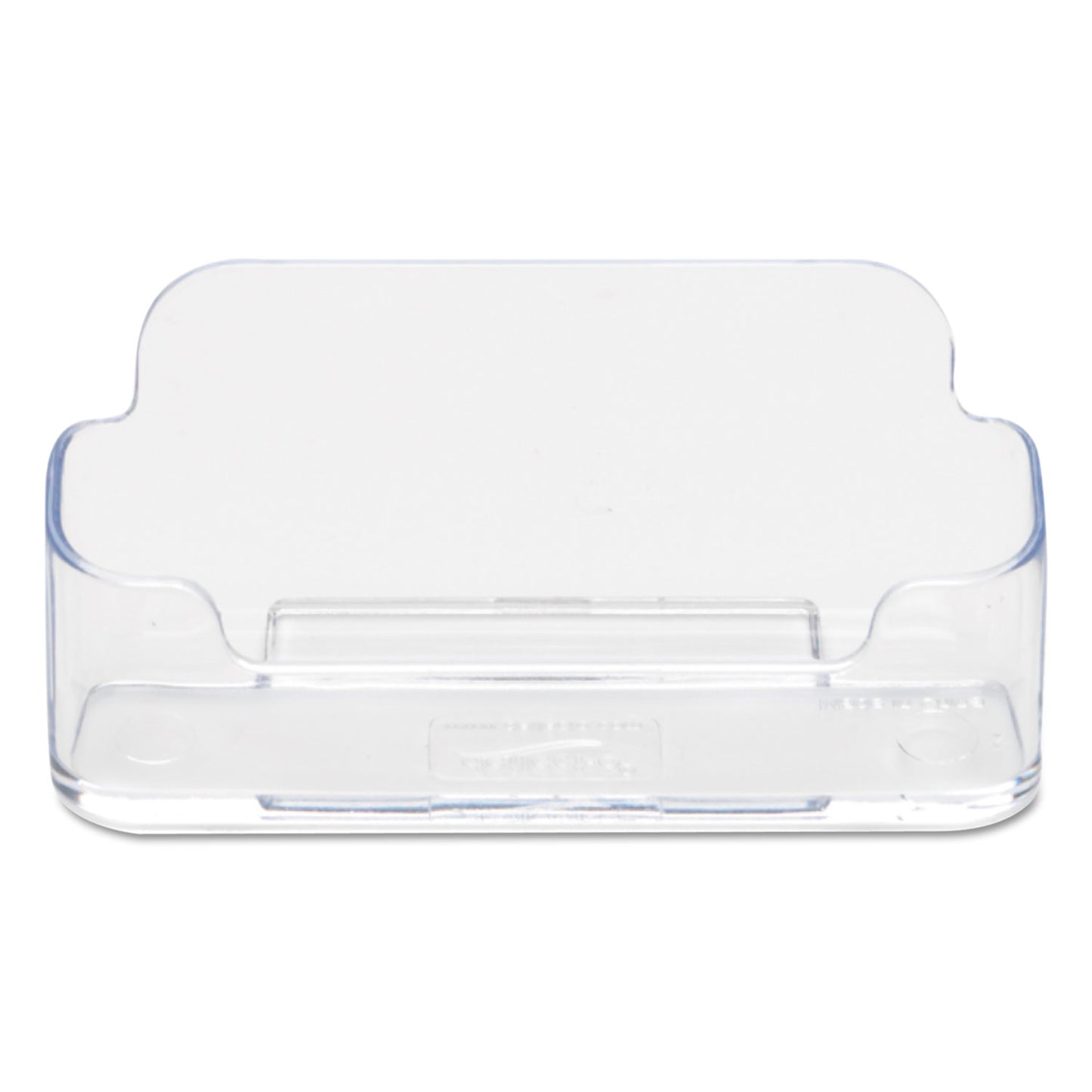 Deflecto Horizontal Business Card Holder, Holds 50 Cards, 3.88 x 1.38 x 1.81, Plastic, Clear (70101)