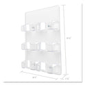 Deflecto 6-Pocket Business Card Holder, Holds 480 Cards, 8.5 x 1.63 x 9.75, Plastic, Clear (70601)