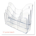 Deflecto 3-Tier Document Organizer w/6 Removable Dividers, 14w x 3.5d x 11.5h, Clear (47631)