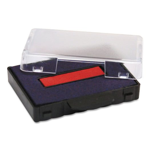 T5440 Professional Replacement Ink Pad for Trodat Custom Self-Inking Stamps, 1.13" x 2", Blue/Red (P5440BR)