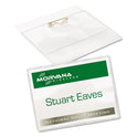 Avery Pin-Style Badge Holder with Laser/Inkjet Insert, Top Load, 4 x 3, White, 100/Box (74540)