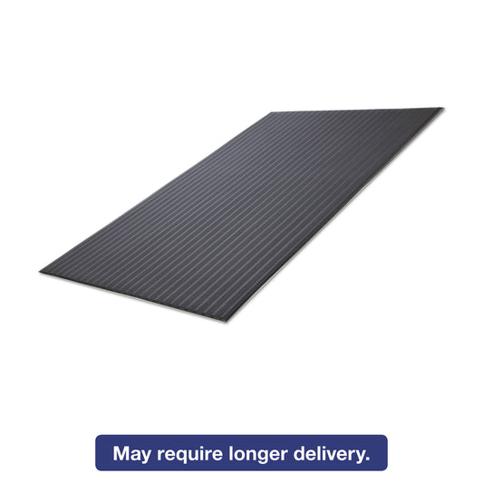 Crown Mats Ribbed Vinyl Anti-Fatigue Mat, 24 x 36, Black (FL2436BK)