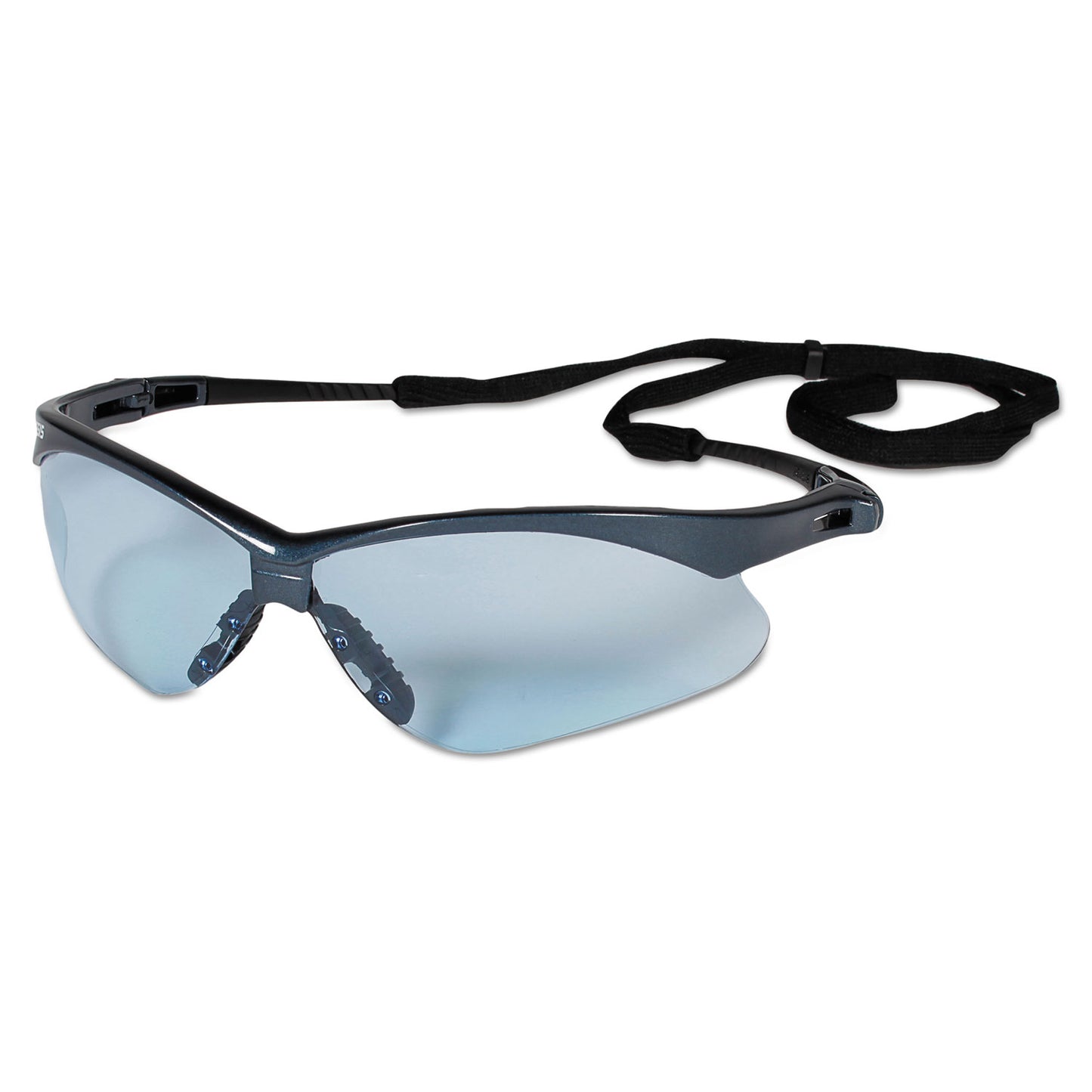 KleenGuard V30 Nemesis Safety Glasses, Blue Frame, Light Blue Uncoated Lens, 12/Box (19639)