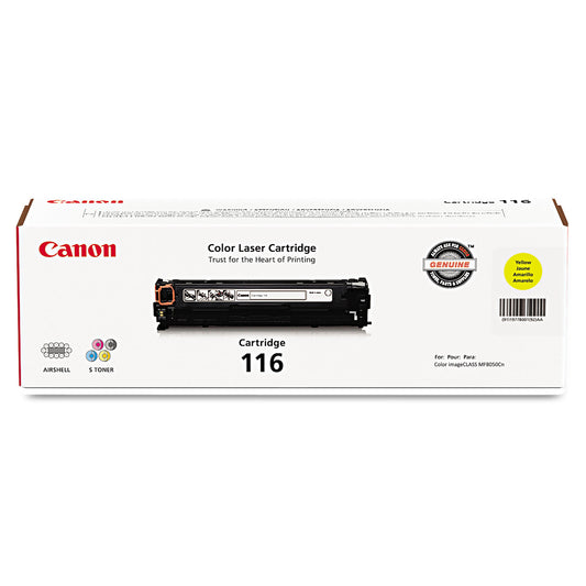 Canon 1977B001 (116) Toner, 1,500 Page-Yield, Yellow