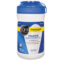 Hands Instant Sanitizing Wipes, 6 x 5, Unscented, White, 150/Canister, 12 Canisters/Carton (P43572CT)