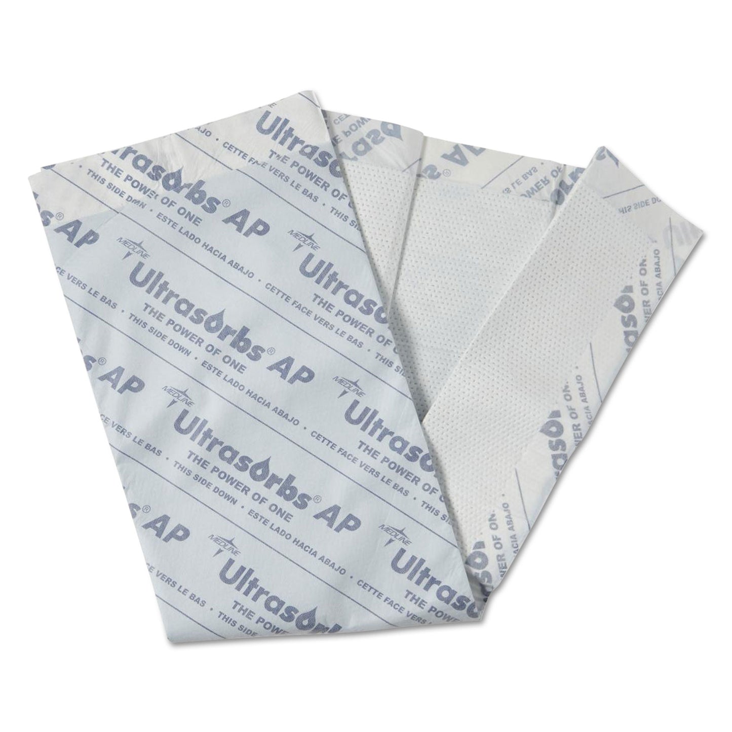 Medline Ultrasorbs AP Underpads, 31" x 36", White, 10/Pack, 4 Pack/Carton (ULSORB3136CT)