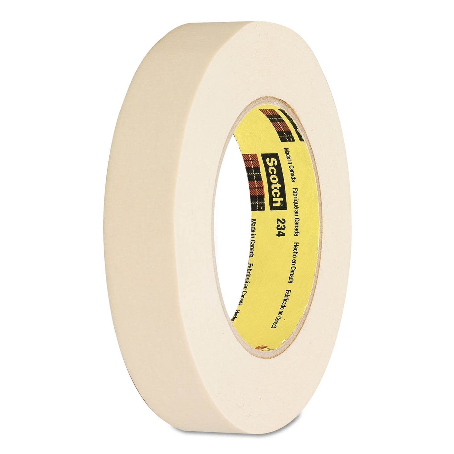 Scotch General Purpose Masking Tape 234, 3" Core, 12 mm x 55 m, Tan (23412)