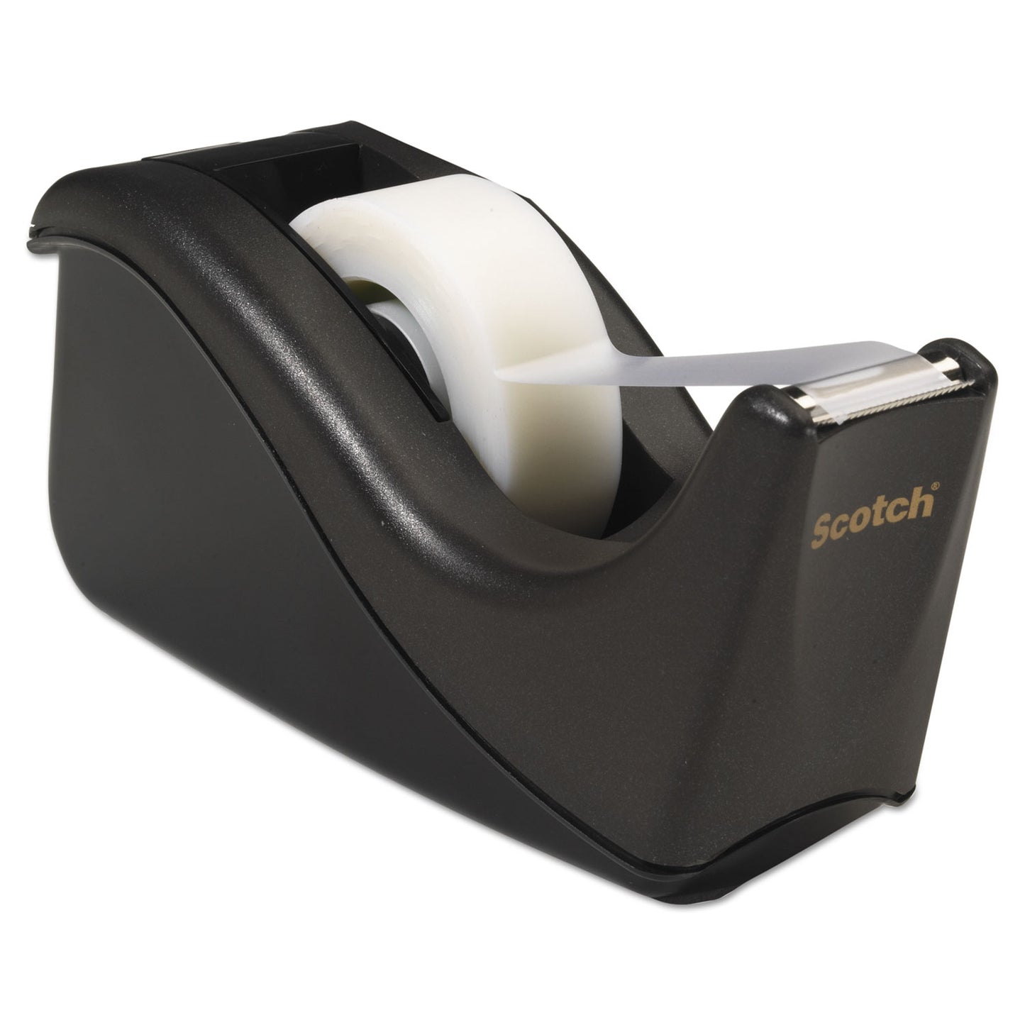 Scotch Value Desktop Tape Dispenser, 1" Core, Two-Tone Black (C60BK)